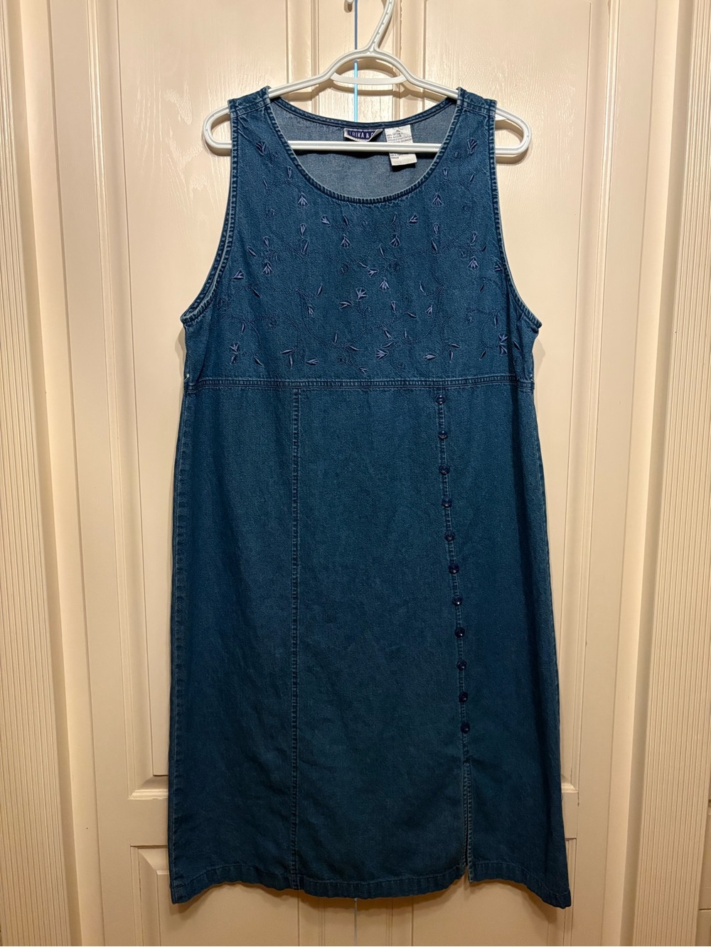 VINTAGE 90s~ Erika & Co. Denim Dress ~100% Cotton~
